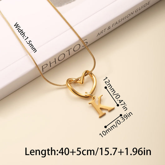 Heart Initial Necklace