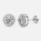 Moissanite Round Halo Stud Earrings 0.5ct