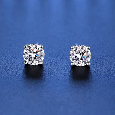 Moissanite Studs 4 Prong