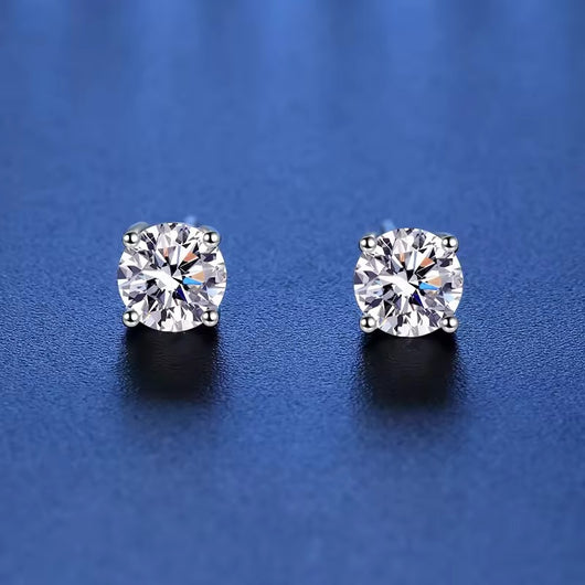Moissanite Studs 4 Prong