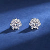 Snowflake Moissanite Stud Earrings