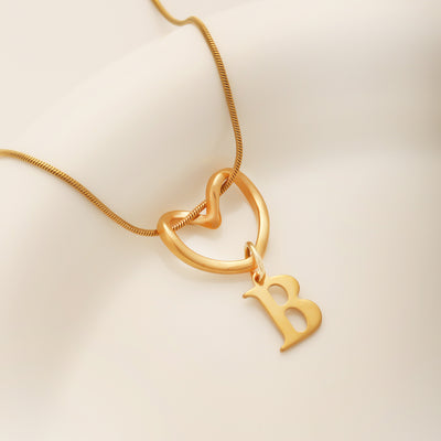 Heart Initial Necklace