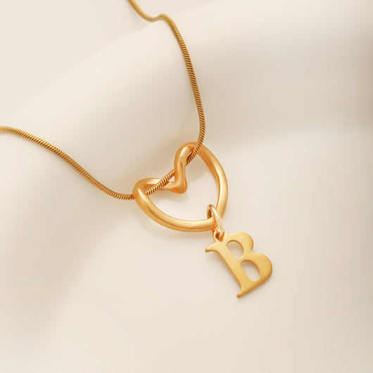 Heart Initial Necklace