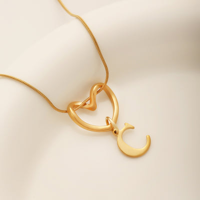 Heart Initial Necklace