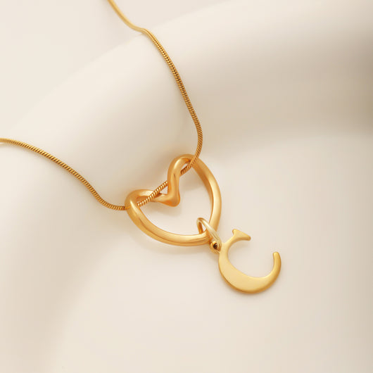 Heart Initial Necklace