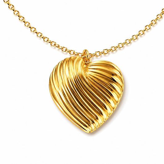 Chiseled Heart Pendant Necklace VIP