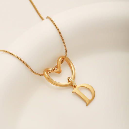Heart Initial Necklace