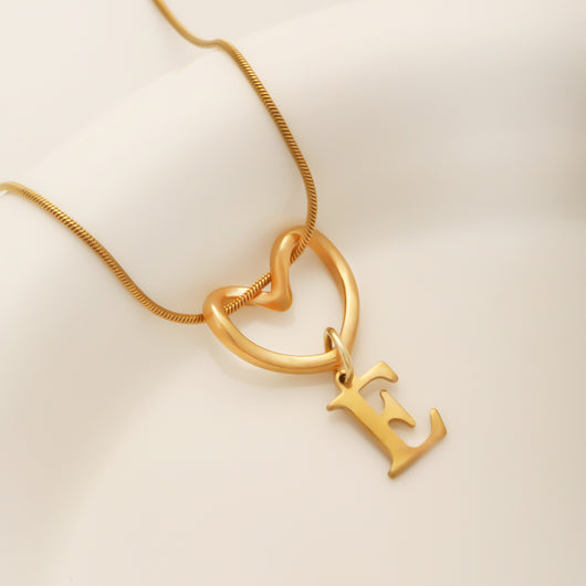 Heart Initial Necklace