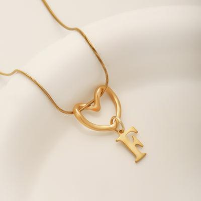 Heart Initial Necklace