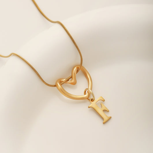 Heart Initial Necklace