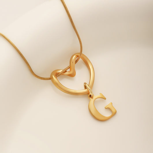 Heart Initial Necklace