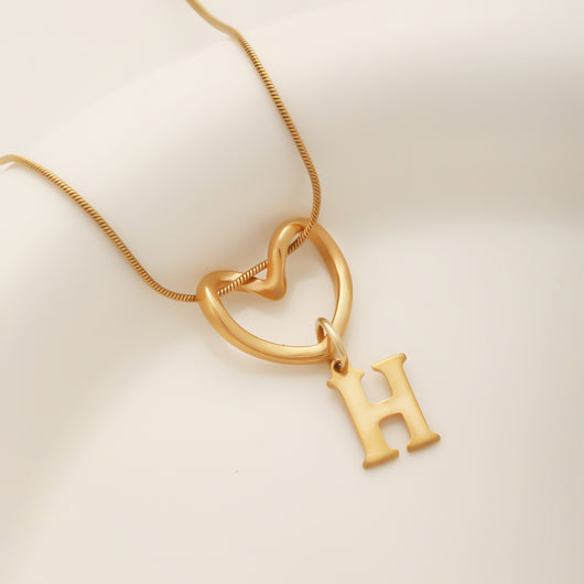 Heart Initial Necklace