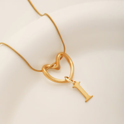 Heart Initial Necklace