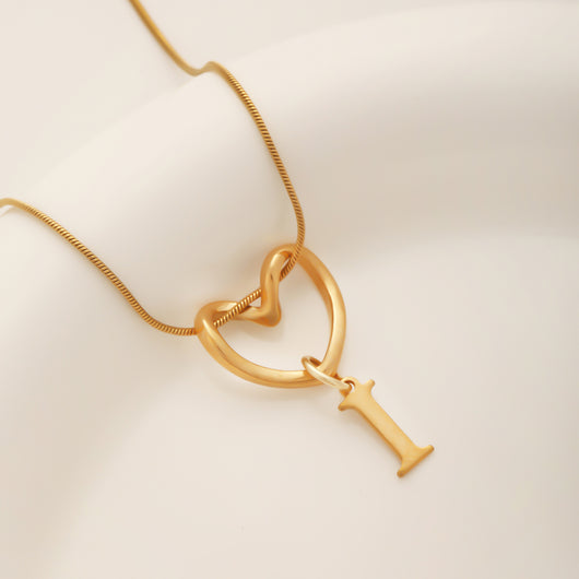 Heart Initial Necklace