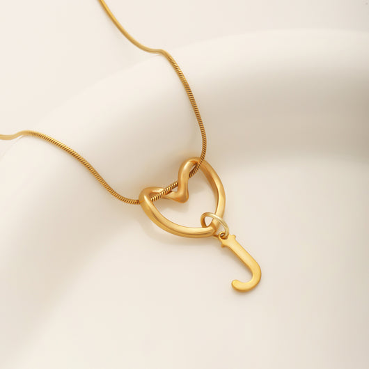 Heart Initial Necklace
