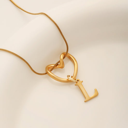 Heart Initial Necklace