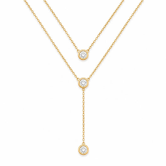 Layered Round Diamond Necklace VIP