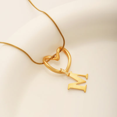 Heart Initial Necklace