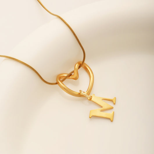 Heart Initial Necklace