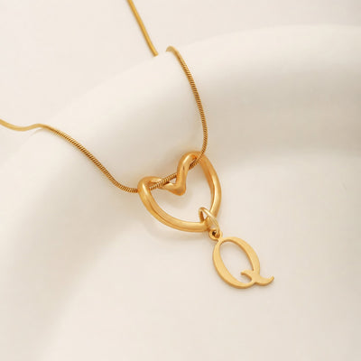 Heart Initial Necklace