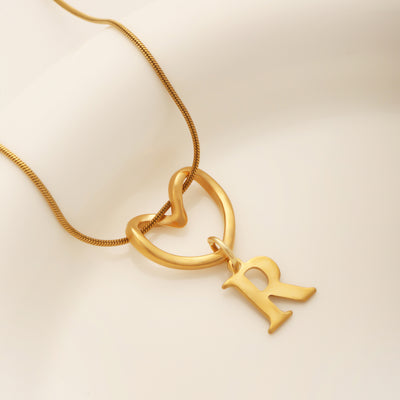 Heart Initial Necklace