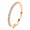 Rose Gold Half Eternity Band Ring 2mm VIP