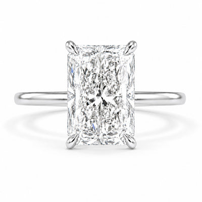 Silver 1-5ct Rectangle Ring