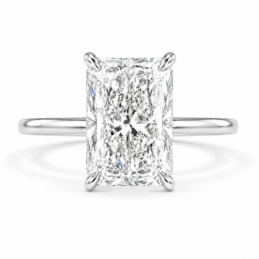 Silver 1-5ct Rectangle Ring