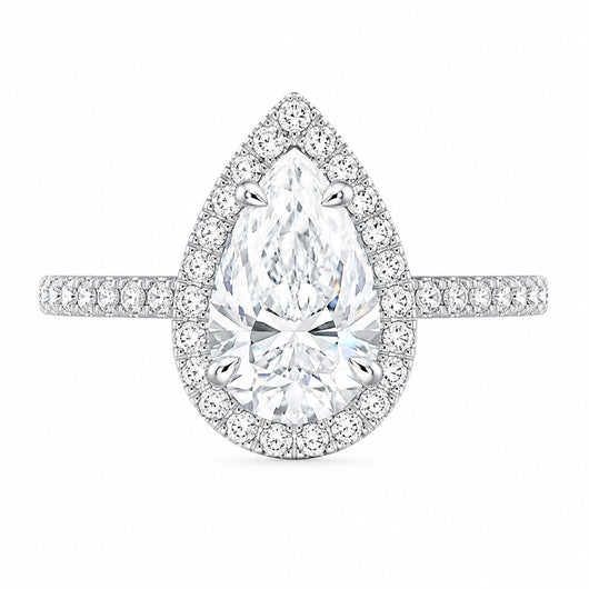 Silver 1ct Pear Ring VIP