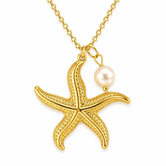 Starfish Pearl Pendant Necklace VIP