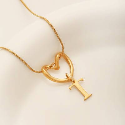 Heart Initial Necklace