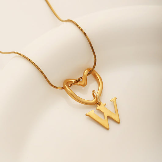 Heart Initial Necklace