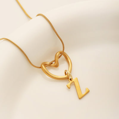 Heart Initial Necklace