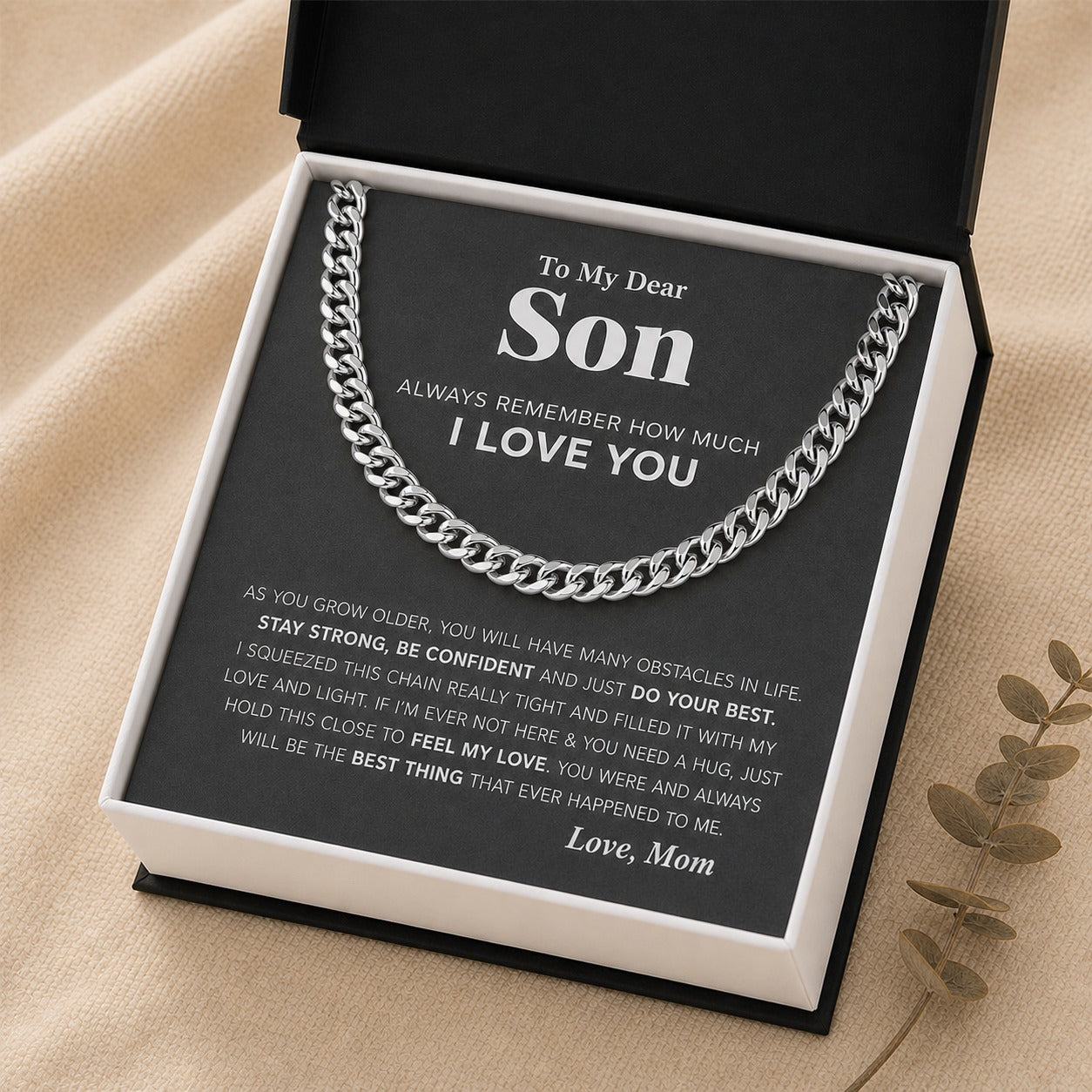 To My Dear Son From Mom Necklace