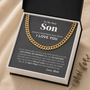 To My Dear Son From Mom Necklace