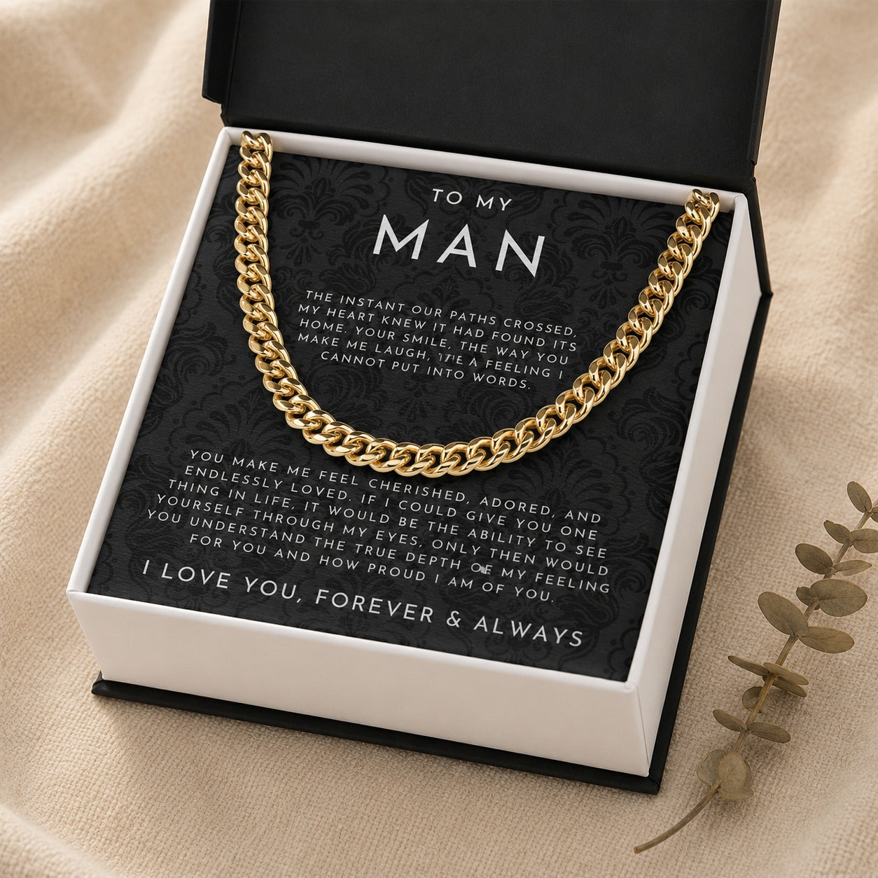 To My Man Necklace