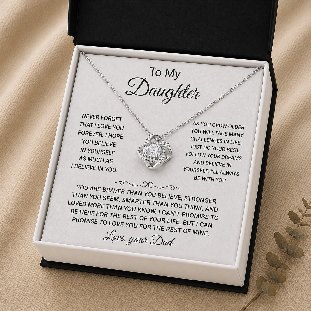 To My Daughter From Dad Necklace