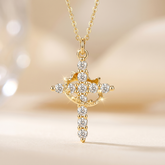 Crown & Cross Necklace