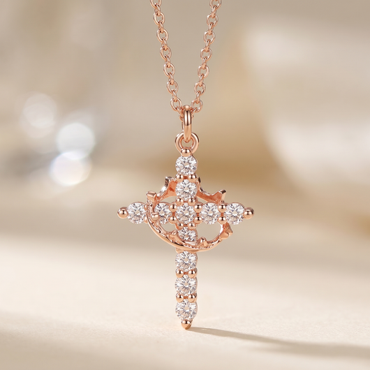 Crown & Cross Necklace