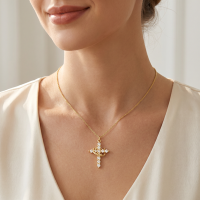 Crown & Cross Necklace