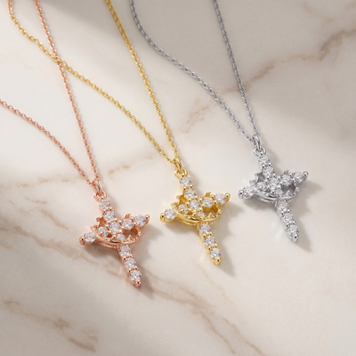 Crown & Cross Necklace