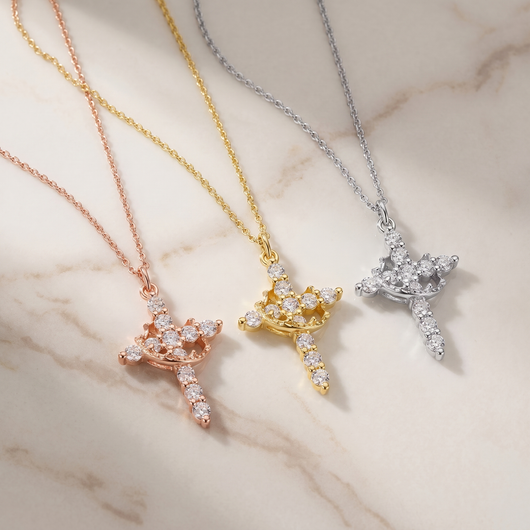 Crown & Cross Necklace
