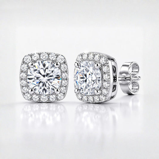 Clara - Moissanite Stud Earrings